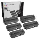 5 pack Compatible HP 15A Standard Yield Black Toner Cartridge, C7115A