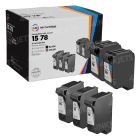 LD Remanufactured Black & Color Ink Cartridges for HP 15 & 78