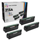 Set of 4 Compatible HP 213A SY Toner Cartridge: Black, Cyan, Magenta, Yellow