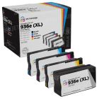 Set of 4 Remanufactured HP 936e High Yield Ink Cartridge  (Black, Cyan, Magenta, Yellow)