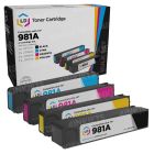 Remanufactured HP 981A Set of 4 Standard Yield Toner Cartridges (BK/C/M/Y)