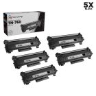 5 Pack Brother TN760 High Yield Black Compatible Toner Cartridges
